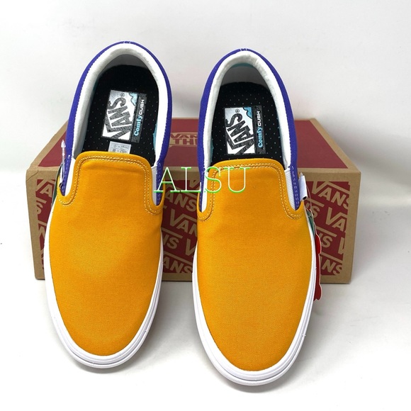 🌸Sale🌸 VANS Comfycush Slip On Multi Block Canvas Women’s Size 8 VN0A3WMD2CC - Picture 4 of 10